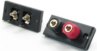 Dual Banana Plug/Binding Post Terminals - Gold Plated