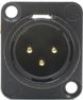 NC3MD-S-1-B XLR 3 Pin Male Panel Mount Solderless