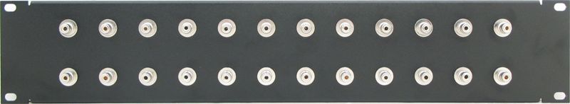 PPD24-RCABNC75 - RCA to BNC Patch Panel Front View