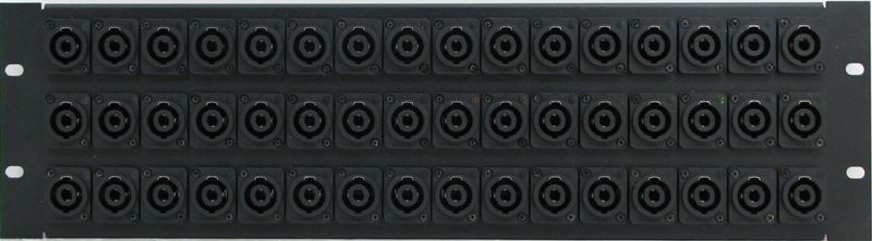 PPX48-NL4MPUC – 4 Pole Speakon Patch Panel Front View