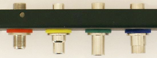 Colored Washers in patch panel - top