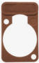 Neutrik DSS Colored ID Plate - Brown