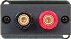 Speaker Banana Plug/ Binding Post Adapter Plate - Gold Front