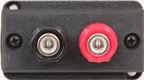 Speaker Banana Plug/ Binding Post Adapter Plate - Nickel Front