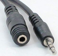 3.5mm Male to 3.5mm Female - TRS - 6 Foot