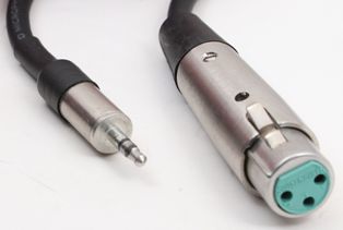 3.5mm TRS Male to XLR 3 Pin Female - 3 Foot