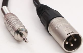 3.5mm TS Male to XLR 3 Pin Male - 3 Foot