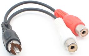 RCA Splitter Cable RCA Male to Dual RCA Females 6 Inch