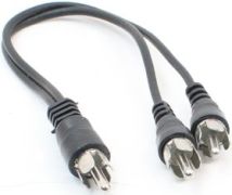 RCA Splitter Cable RCA Male to Dual RCA Males 6 Inch