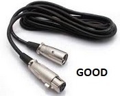 3 Pin XLR Cables Female to Male - Good