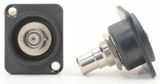 BNC to RCA Bulkhead - 50 Ohm - Recessed XLR Mount