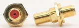 F Bulkhead - 1 GHz - Gold - 1/2D Mount