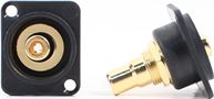 RCA Bulkhead - Gold - Orange Insulator and Isolation Washer - D Series Mount - Recessed