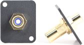 RCA Bulkhead - Gold - Blue Insulator - D Series Mount