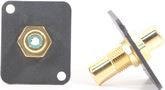 RCA Bulkhead - Gold - Green Insulator - D Series Mount