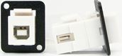 USB 2.0 B to A Bulkhead XLR D-Series Mount