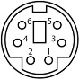 6 Pin Mini Din PS/2 pin assignment