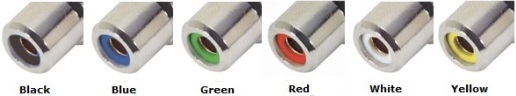 RCA Nickle Bulkhead Insulator Colors