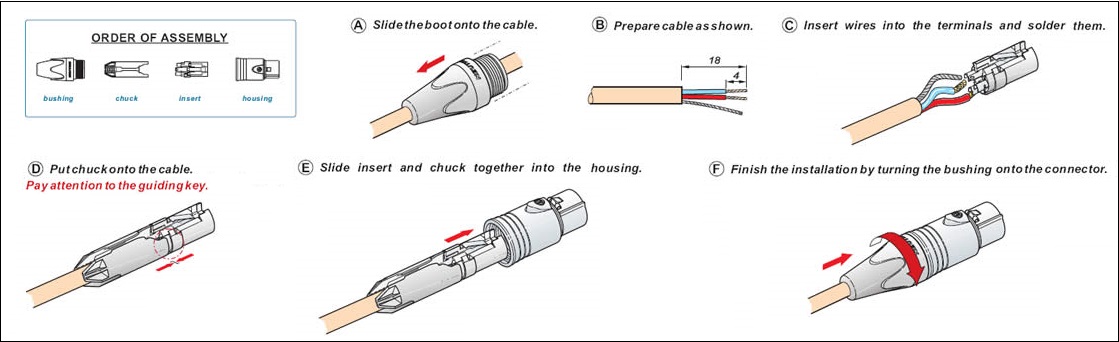 XLR 3 Pin Cable Ends