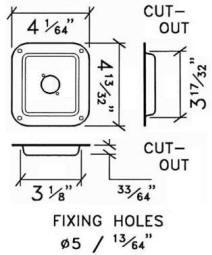 RDP4BX2 and RDP4ZX2 Recessed Dish Plate Specs