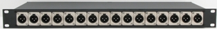 1RU 16 Port XLR Wired Enclosures