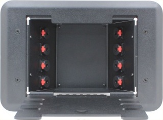 8 Port Female TRS Floor Box - Black/Silver