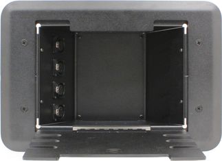 4 Port Female XLR Floor Box - Black/Silver