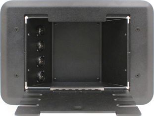 4 Port Female XLR/TRS Combo Floor Box - Nickel/Silver