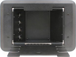 4 Port Female XLR/TRS Combo Floor Box - Nickel/Silver