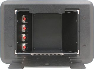 4 Port Female TRS Floor Box - Nickel/Silver