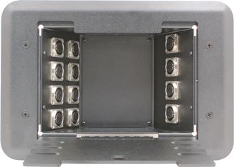 12 Port Female XLR Floor Box - Nickel/Silver