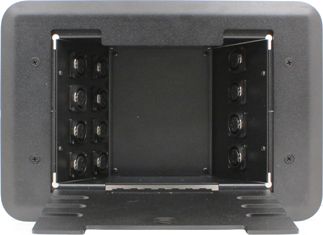 12 Port Female XLR Floor Box - Black/Silver