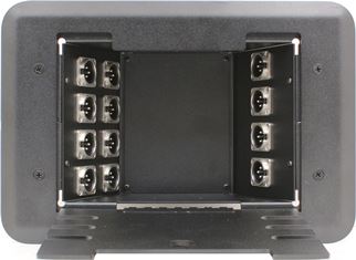 12 Port Male XLR Floor Box - Nickel/Silver