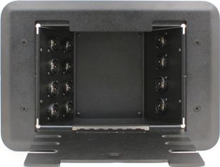12 Port Female XLR/TRS Combo Floor Box - Nickel/Silver