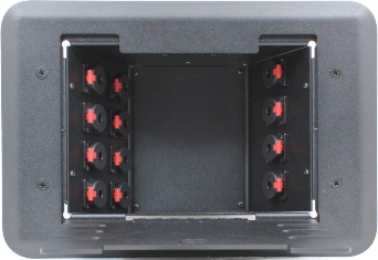 12 Port Female TRS Floor Box - Black/Silver