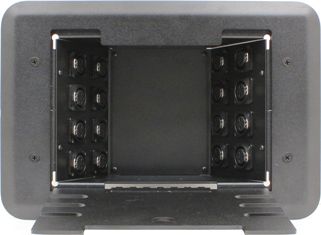 16 Port Female XLR Floor Box - Black/Silver