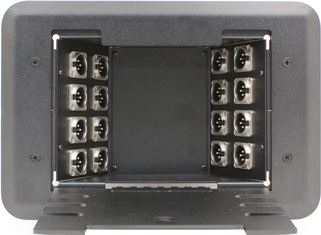 16 Port Male XLR Floor Box - Nickel/Silver