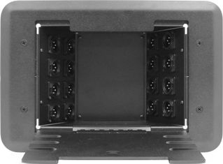16 Port Male XLR Floor Box - Black Plastic/Silver