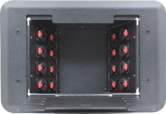 16 Port Female TRS Floor Box - Black/Gold