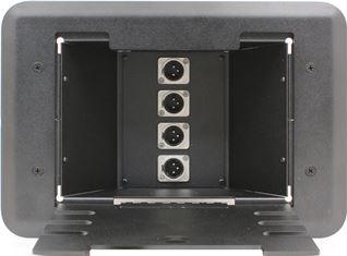 4 Port XLR Floor Box - Loaded with Male to Male XLR Adapters