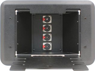 4 Port Female TRS Floor Box - Nickel/Silver