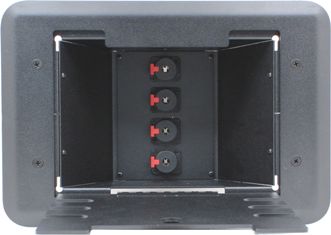 4 Port Female TRS Floor Box - Black/Gold