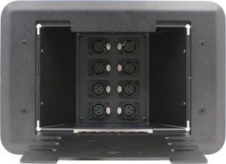 8 Port Female XLR Floor Box - Black/Gold