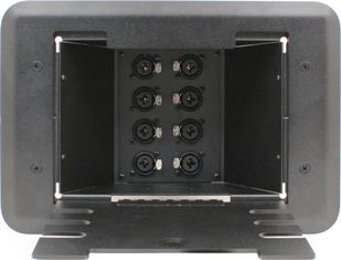 8 Port Female XLR/TRS Combo Floor Box - Nickel/Silver