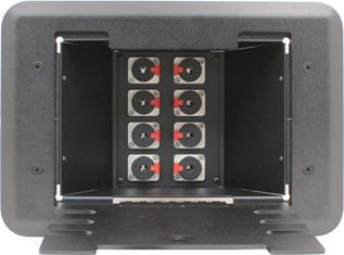 8 Port Female TRS Floor Box - Nickel/Silver