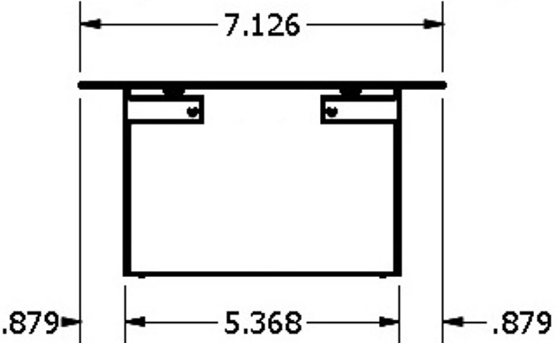 Large Floor Box End View