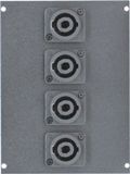 4 Port 4 Pole Speakon Floor Box Bottom - FBBX4-NL4MP