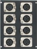 8 Port Female to Female XLR Floor Box Bottom - XLRB3F