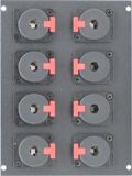 8 Port Female 1/4 TRS Floor Box Bottom - Black/Silver