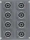 8 Port 2 Pole Speakon Floor Box Bottom - FBBX8-NL2MP